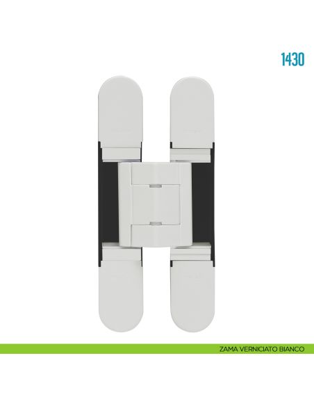 Cerniera invisibile bianca regolabile per porta Ceam 1430