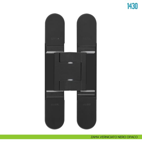 Cerniera invisibile nera regolabile per porta Ceam 1430