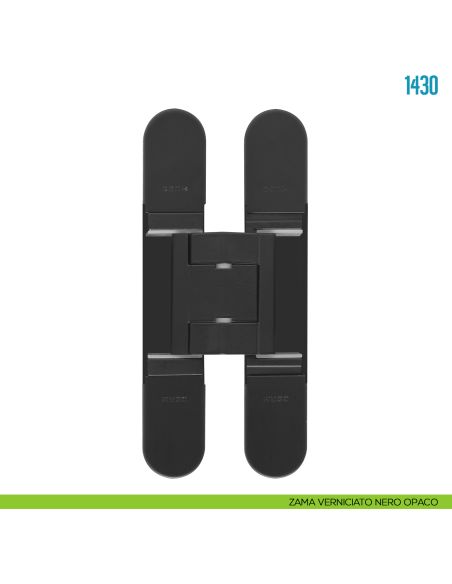 Cerniera invisibile nera regolabile per porta Ceam 1430