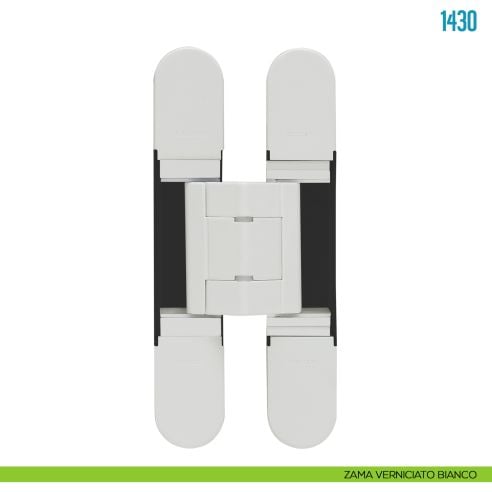 Cerniera invisibile regolabile per porta Ceam 1430 - zama verniciato bianco