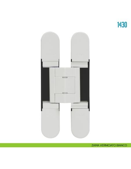 Cerniera invisibile regolabile per porta Ceam 1430 - zama verniciato bianco