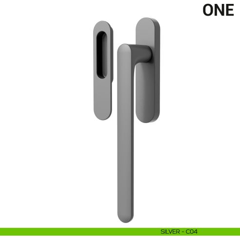 Maniglione per alzante scorrevole One Colombo Design singolo Mood Collection silver