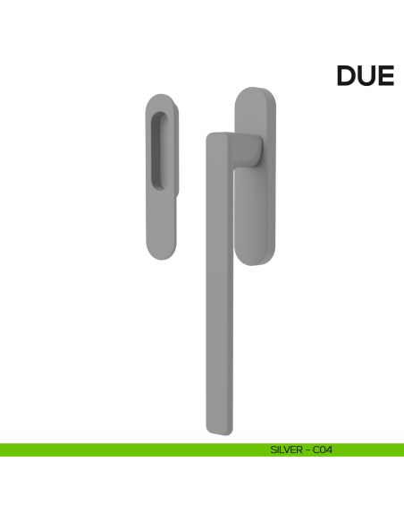 Maniglione per alzante scorrevole Due Colombo Design singolo Mood Collection silver