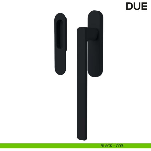 Maniglione per alzante scorrevole Due Colombo Design singolo Mood Collection black