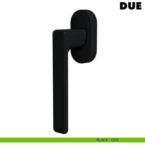 Maniglia per finestra martellina DK Due Colombo Design Mood Collection nero