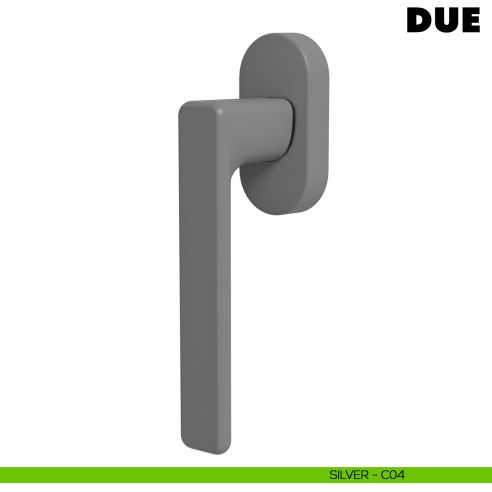 Maniglia per finestra martellina DK Due Colombo Design Mood Collection silver