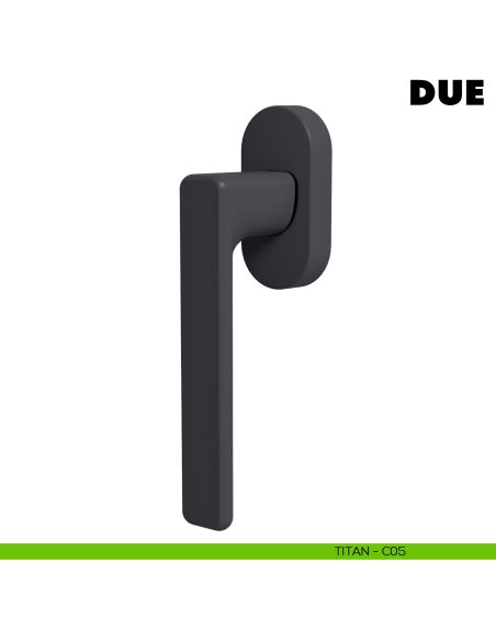 Maniglia per finestra martellina DK Due Colombo Design Mood Collection titan