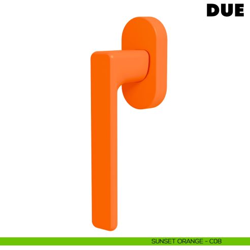 Maniglia per finestra martellina DK Due Colombo Design Mood Collection sunset orange