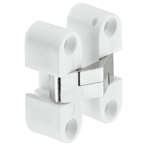 Cerniera a scomparsa per mobile Ceam 2025 - ottone nichelato nylon bianco