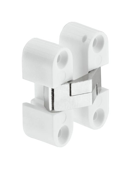 Cerniera a scomparsa per mobile Ceam 2025 - ottone nichelato nylon bianco