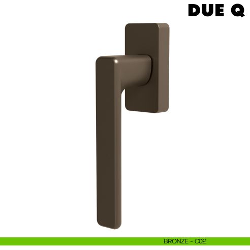 Maniglia per finestra martellina DK Due Q Colombo Design Mood Collection bronzo