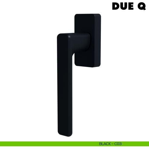Maniglia per finestra martellina DK Due Q Colombo Design Mood Collection nero