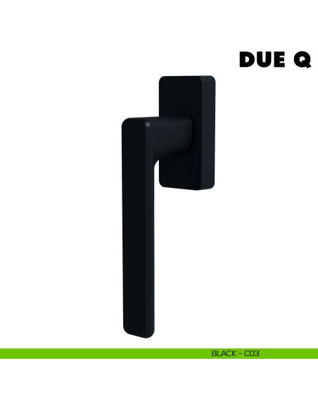 Maniglia per finestra martellina DK Due Q Colombo Design Mood Collection nero