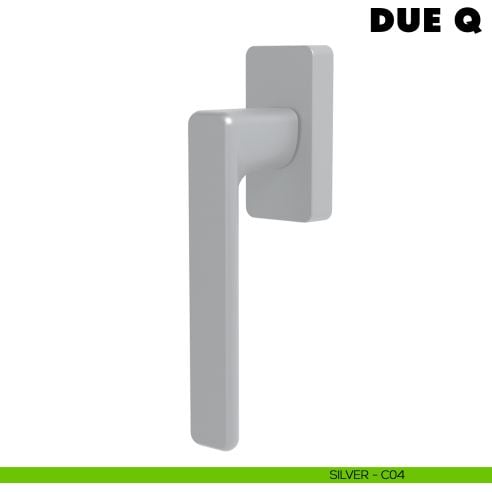 Maniglia per finestra martellina DK Due Q Colombo Design Mood Collection silver