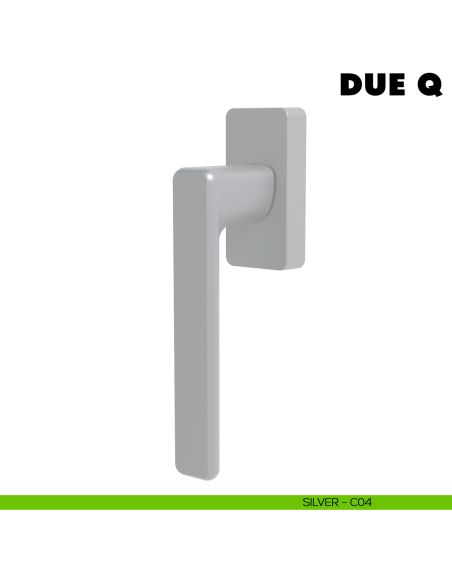 Maniglia per finestra martellina DK Due Q Colombo Design Mood Collection silver