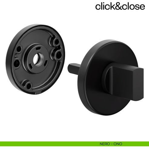 Sistema Click & Close Dnd con chiave magnetica e bocchetta tonda nero