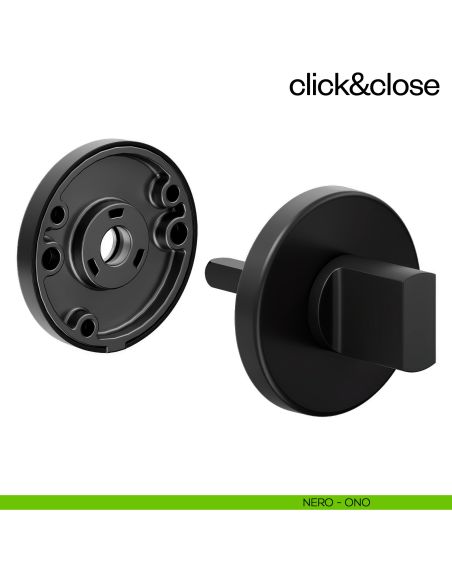 Sistema Click & Close Dnd con chiave magnetica e bocchetta tonda nero