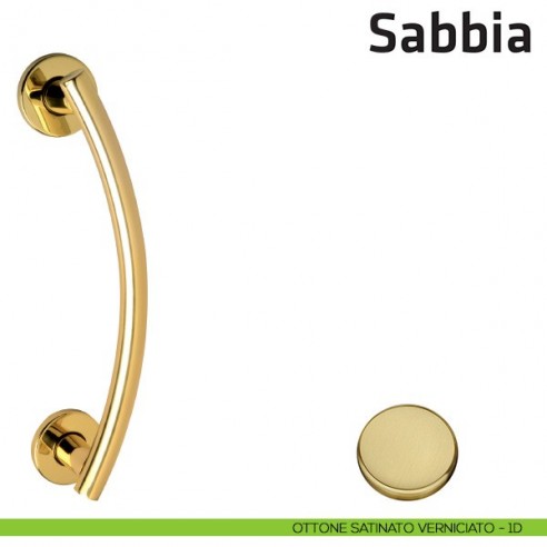 Maniglione per porta Sabbia Comit singolo 230 mm ottone satinato verniciato