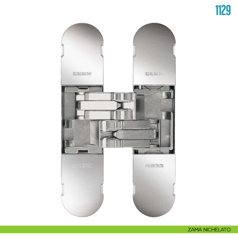 Cerniera invisibile regolabile per porta Ceam 1129 - zama nichelato