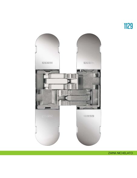 Cerniera invisibile regolabile per porta Ceam 1129 - zama nichelato