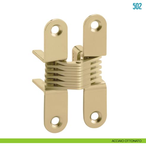 Cerniera a scomparsa per mobile Ceam 502 - acciaio ottonato