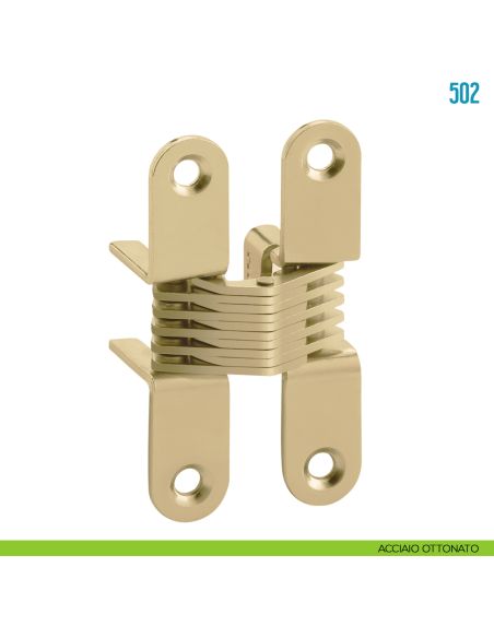 Cerniera a scomparsa per mobile Ceam 502 - acciaio ottonato