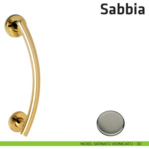 Maniglione per porta Sabbia Comit singolo 230 mm nickel satinato verniciato