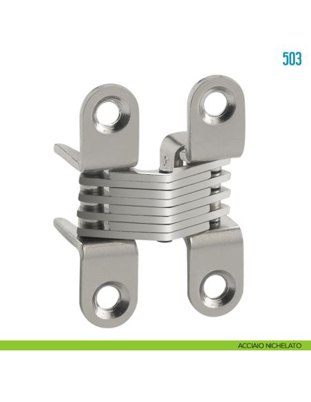 Cerniera a scomparsa per mobile Ceam 503 - acciaio nichelato
