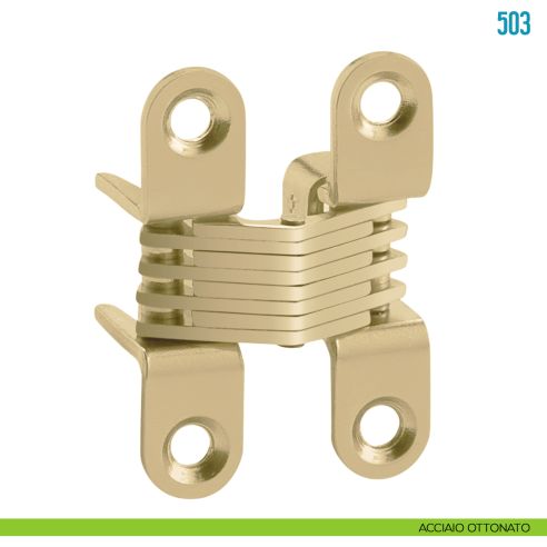 Cerniera a scomparsa per mobile Ceam 503 - acciaio ottonato