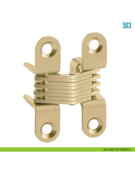 Cerniera a scomparsa per mobile Ceam 503 - acciaio ottonato