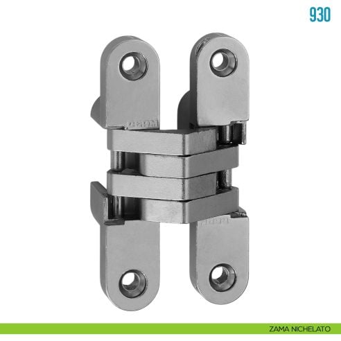Cerniera a scomparsa per porta Ceam 930 - zama nichelato