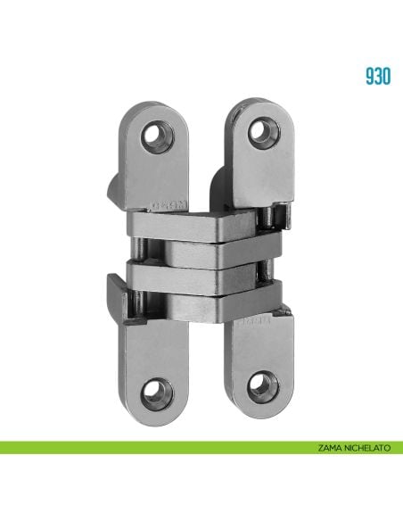 Cerniera a scomparsa per porta Ceam 930 - zama nichelato