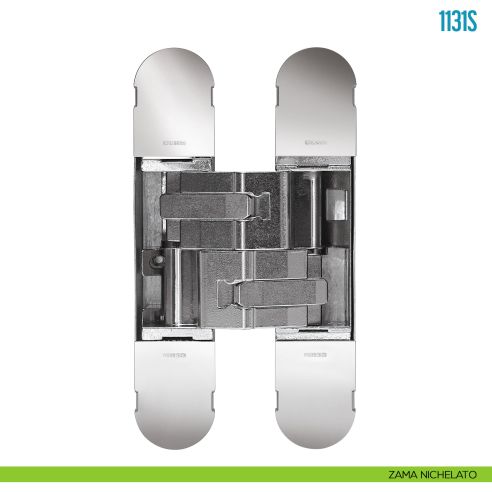 Cerniera invisibile regolabile per porte pesanti Ceam 1131S - zama nichelato