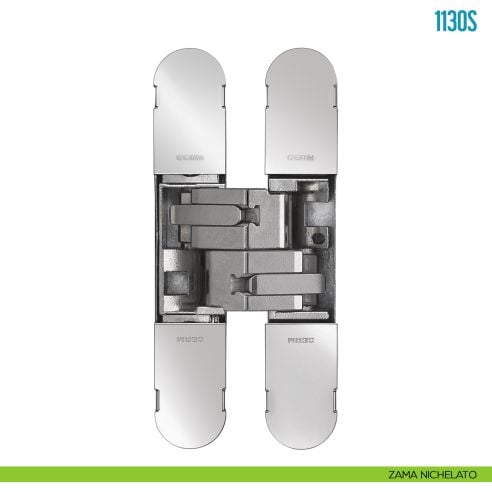 Cerniera invisibile regolabile per porta Ceam 1130S - zama nichelato