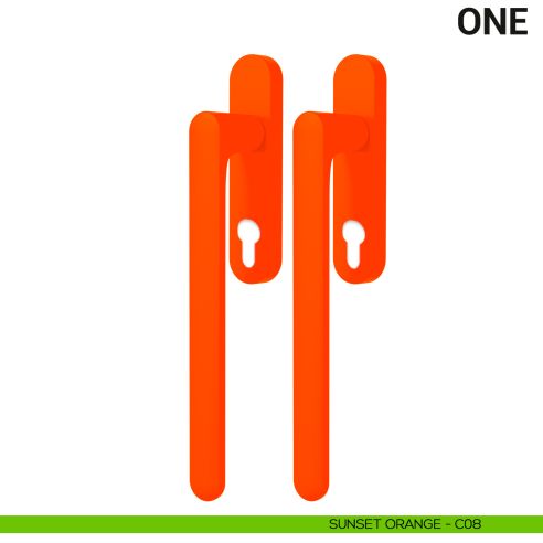 Maniglione per alzante scorrevole One Colombo Design accoppiato Mood Collection sunset orange