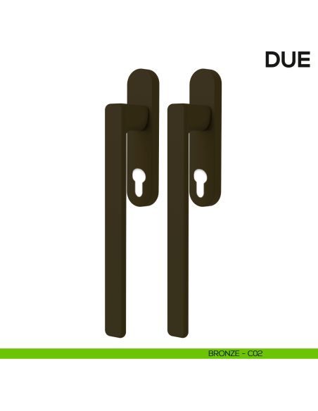 Maniglione per alzante scorrevole Due Colombo Design accoppiato Mood Collection bronze