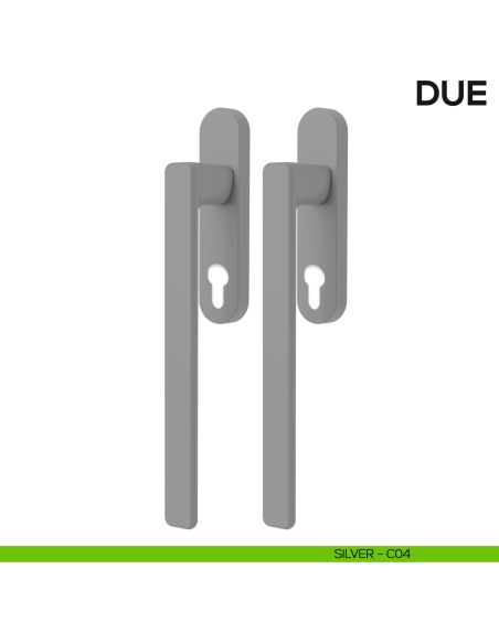 Maniglione per alzante scorrevole Due Colombo Design accoppiato Mood Collection silver
