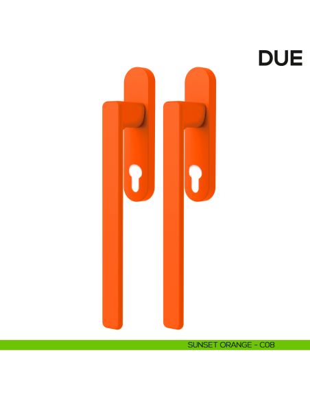 Maniglione per alzante scorrevole Due Colombo Design accoppiato Mood Collection sunset orange