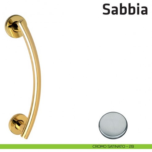 Maniglione per porta Sabbia Comit singolo 275 mm cromo satinato