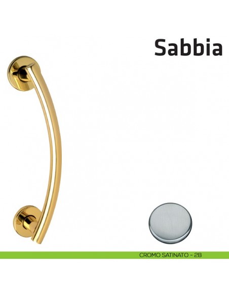 Maniglione per porta Sabbia Comit singolo 275 mm cromo satinato