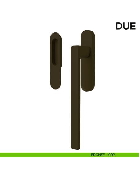 Maniglione per alzante scorrevole Due Colombo Design singolo Mood Collection bronze