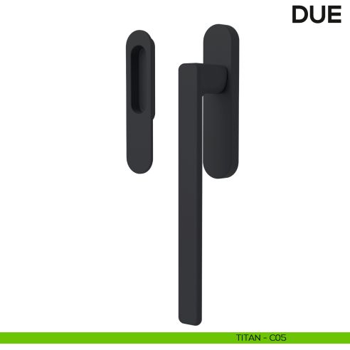 Maniglione per alzante scorrevole Due Colombo Design singolo Mood Collection titan