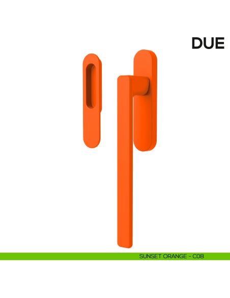 Maniglione per alzante scorrevole Due Colombo Design singolo Mood Collection sunset orange