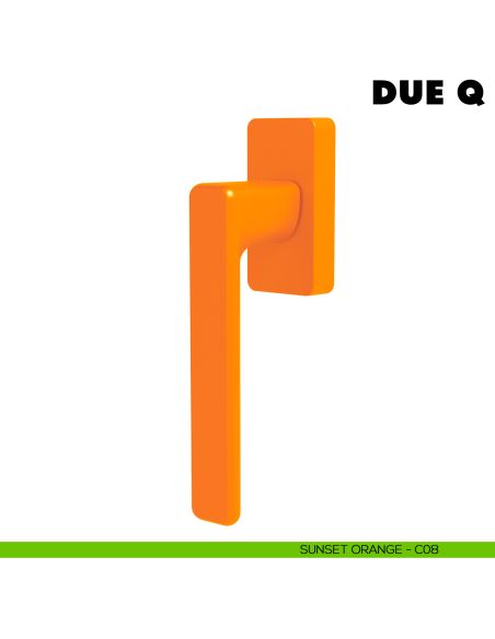 Maniglia per finestra martellina DK Due Q Colombo Design Mood Collection sunset orange
