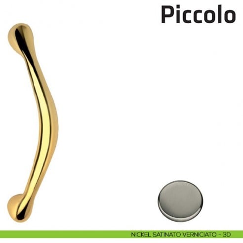 Maniglione per porta Piccolo Comit accoppiato nickel satinato verniciato
