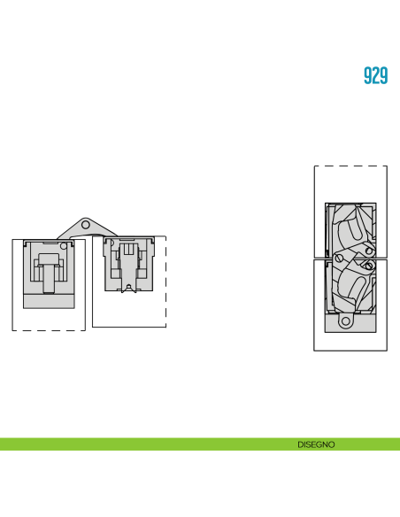 Cerniera a scomparsa nera regolabile per mobile Ceam 929