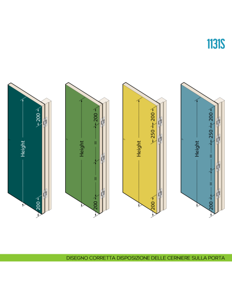 Cerniera invisibile regolabile per porte pesanti Ceam 1131S
