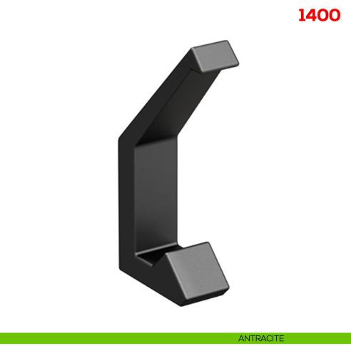 Appendiabiti da parete in metallo Mital 1400 antracite