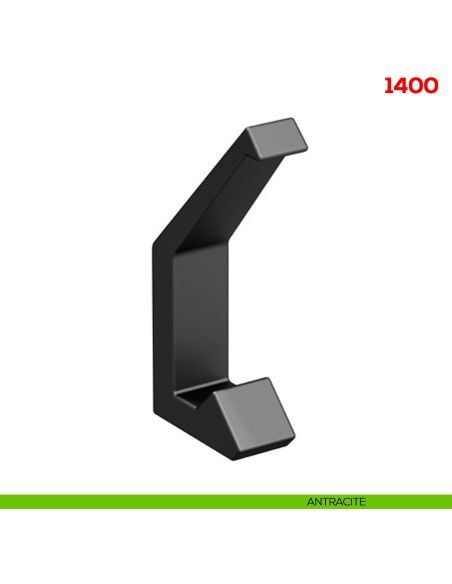 Appendiabiti da parete in metallo Mital 1400 antracite