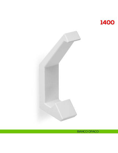Appendiabiti da parete in metallo Mital 1400 bianco opaco